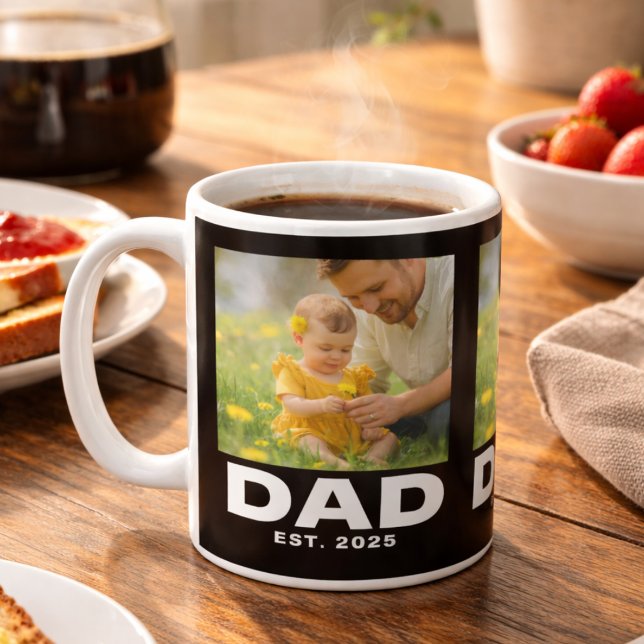 Dad Established Black 3 Photo Kaffeetasse (Von Creator hochgeladen)