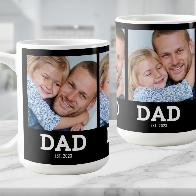 Dad Established Black 3 Photo Kaffeetasse (Von Creator hochgeladen)