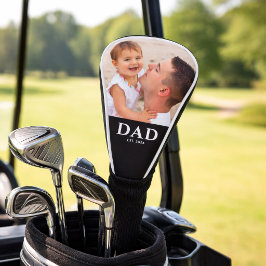 Dad Established Black Photo Golf Headcover