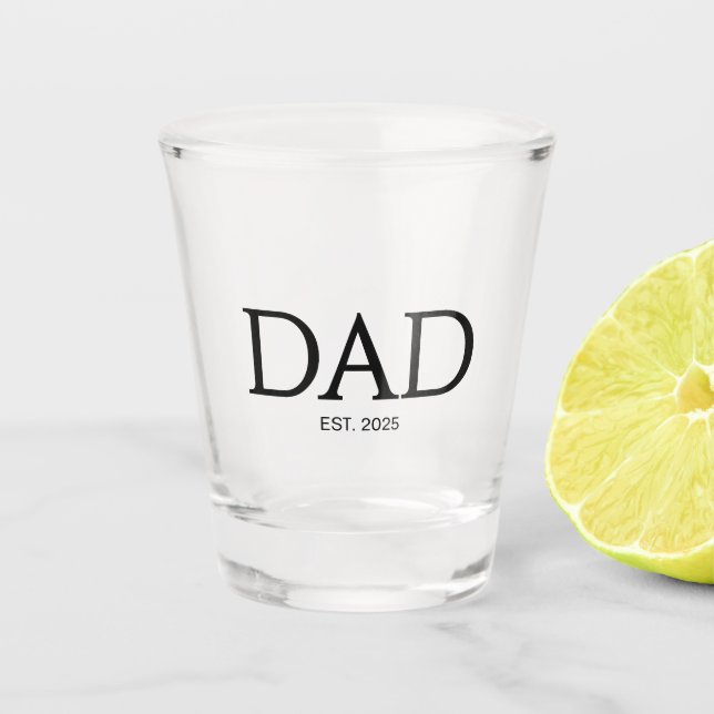 Dad Established Classic Caps Schwarz Schnapsglas (Vorderseite)