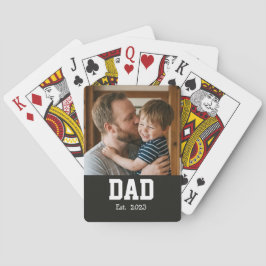 Dad Established Custom Modern Bold Text Spielkarten