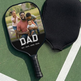 Dad Established Fun Bold Photo Pickleball Schläger
