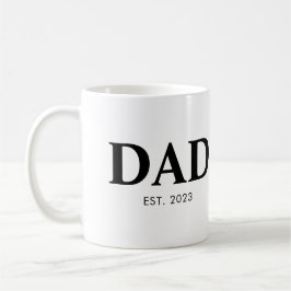 Dad Established Minimal Simple Text Est Year Kaffeetasse