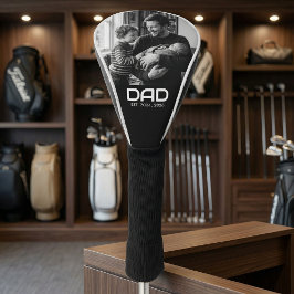 Dad Established Modern Bold Photo Golf Headcover
