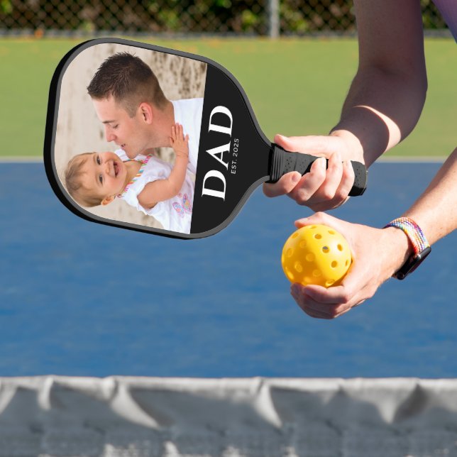 Dad Established Modern Photo Pickleball Schläger (InSitu)