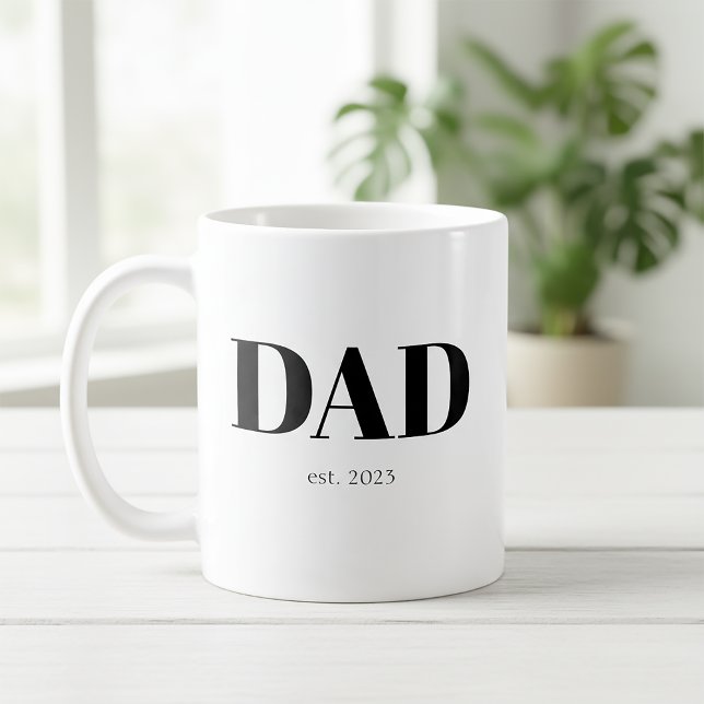 Dad Established New Dad Gift Coffee Mug Kaffeetasse (Von Creator hochgeladen)