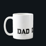 Dad Established New Dad Gift Kaffeetasse<br><div class="desc">Dad Established New Dad - Minimal Simple Bold Black Dad Typography - Add your custom "Est" established year date when your first child was born. Add additional years for each child.</div>
