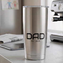 Dad Established New Dad Gift Thermobecher