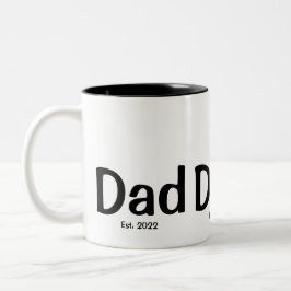 Dad Established New Dad Gift Zweifarbige Tasse