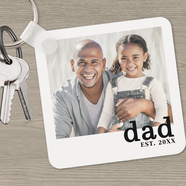 Dad Established Personalized Photo Schlüsselanhänger (Dad Established Personalized Photo keychain)