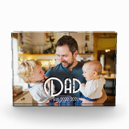 Dad Established Photo Black White Grunge Fotoblock