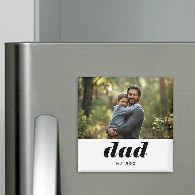 Dad Established Photo Father's Day Magnet (Von Creator hochgeladen)