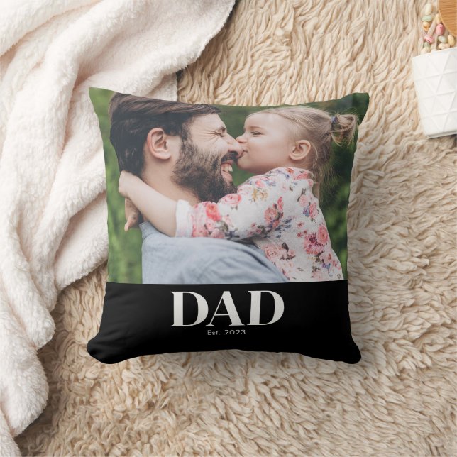  Dad Established Photo Kissen (Decke)