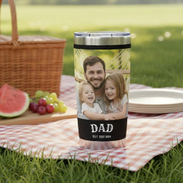 Dad Established Script 2 Photo Thermobecher