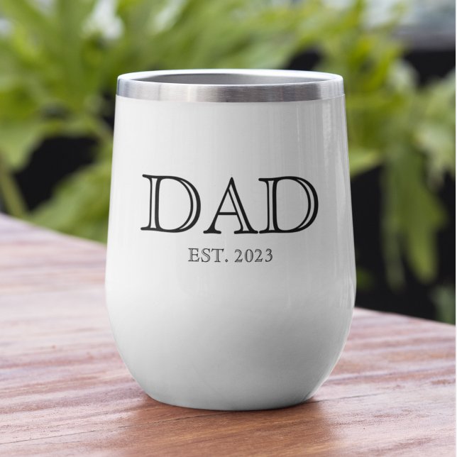 Dad Established Simple Modern Father  (Change / add year(s) to personalize, Change to your favourite Dad word too eg Dada)