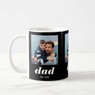 Dad Established Typography Black 3 Foto Kaffeetasse