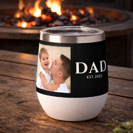 Dad Established Typography Black Photo