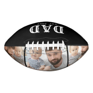 Dad Established Typography Schwarz 3 Foto Football
