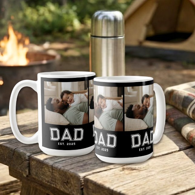 Dad Established White Black 3 Photo Kaffeetasse (Von Creator hochgeladen)