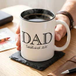 Dad Etabliert Fette Schwarz Weiß Zweifarbige Tasse