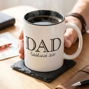 Dad Etabliert Fette Schwarz Weiß Zweifarbige Tasse