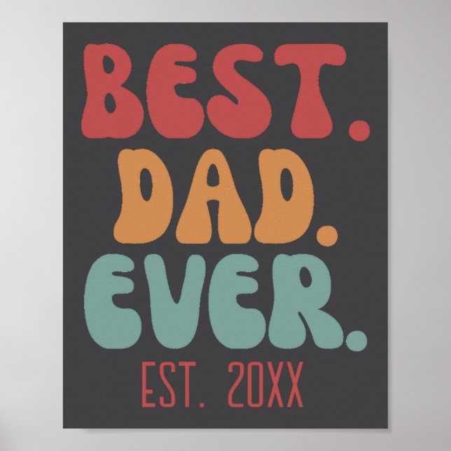 Dad Ever Retro Vintage Font Fathers Day  Poster (Vorne)