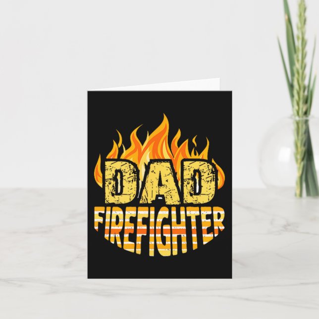 Dad Firefighter Fireman Gift Proud Firefighter Quo Karte (Vorderseite)