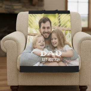 Dad-Foto etabliert Fleecedecke