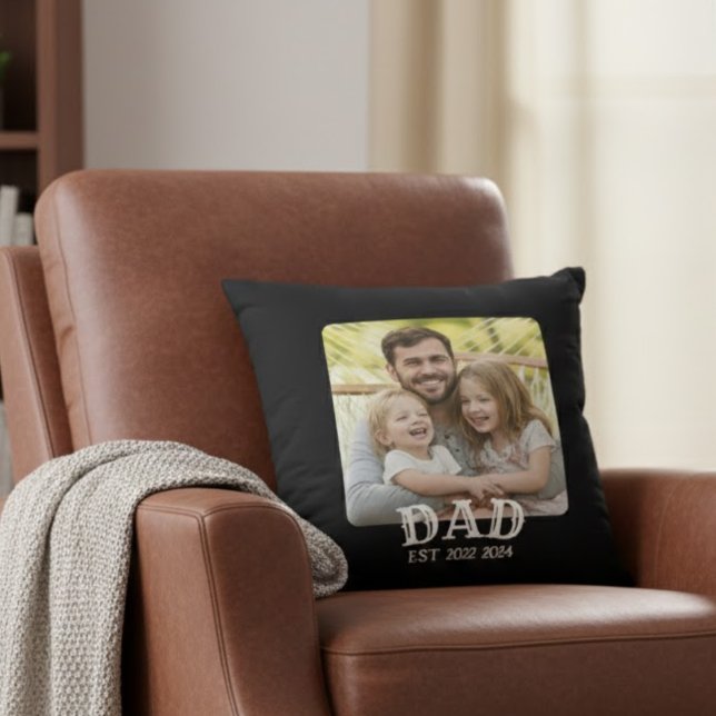 Dad-Foto etabliert Kissen (Von Creator hochgeladen)