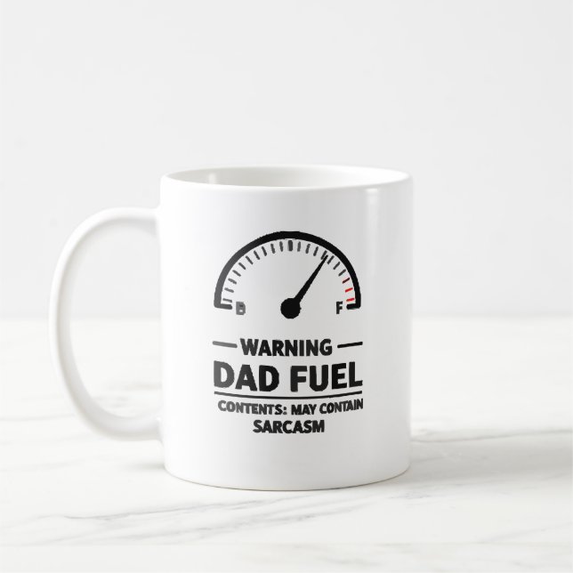 Dad Fuel – Sarcasm Warning Kaffeetasse (Links)