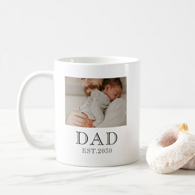 Dad gegründet 2 Foto  Kaffeetasse (Mit Donut)