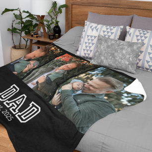 Dad Gegründet Benutzerdefiniertes Jahr 3 Foto Fleecedecke