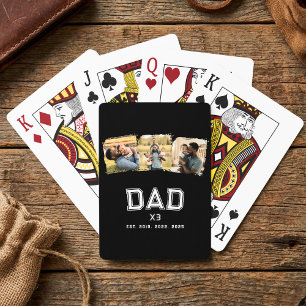 Dad Gegründet Jahre Bold Neuer Dad 3 Foto Spielkarten