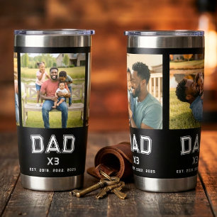 Dad gegründet Jahre Fett Schwarz 3 Foto Thermobecher