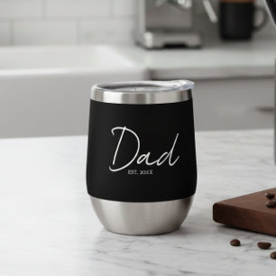 Dad Gegründet Minimale Moderne Schrift Schwarz