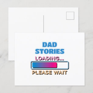 Dad-Geschichten laden, bitte warten Postkarte