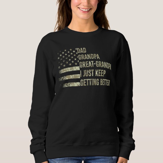 Dad Grandpa Great Grandpa Fathers Day Last Minute Sweatshirt (Vorderseite)