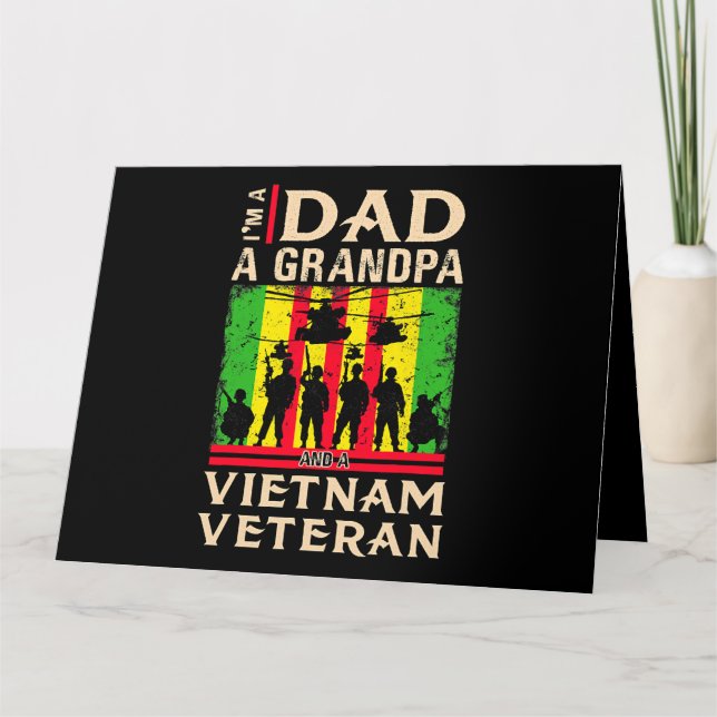 Dad Grandpa Vietnam Veteran Shirts veteran fathers Karte (Vorderseite)