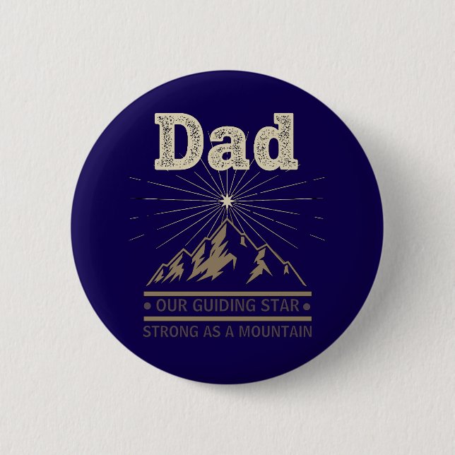 Dad Guiding Star Mountain Button (Vorderseite)