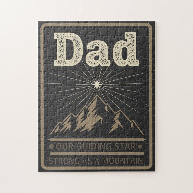 Dad Guiding Star Mountain Puzzle (Vertikal)