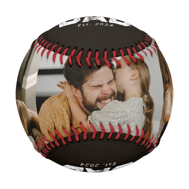 Dad hat Black Fun 3 Foto eingerichtet Baseball (Vorderseite)