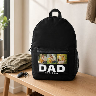 Dad hat Bold Black 3 Foto eingerichtet Bedruckter Rucksack