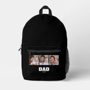 Dad hat Bold Black 3 Foto gedruckt eingerichtet Bedruckter Rucksack