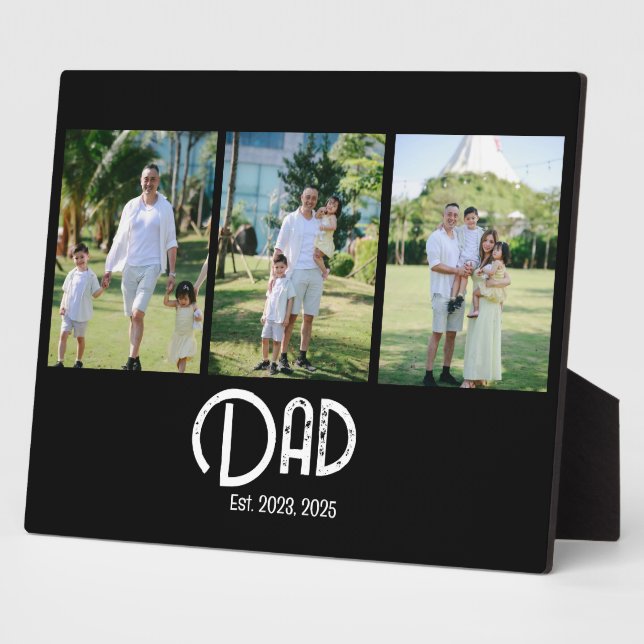 Dad hat Grunge-Text 3 Foto etabliert Fotoplatte (Seite)