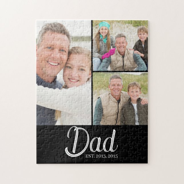 Dad hat Modern 3 Foto gegründet  Puzzle (Vertikal)