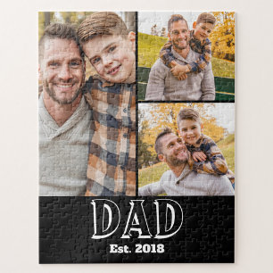 Dad hat Modern 3 Foto gegründet Puzzle