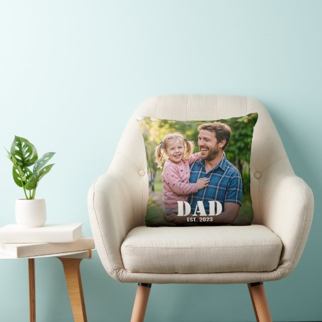 Dad hat modernes fettes Skript-Foto etabliert Kissen (Stuhl )