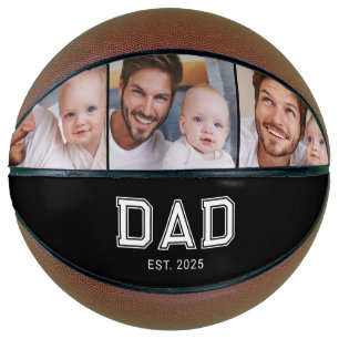 Dad hat modernes Schwarz-Weiß-Foto 3 erstellt Basketball