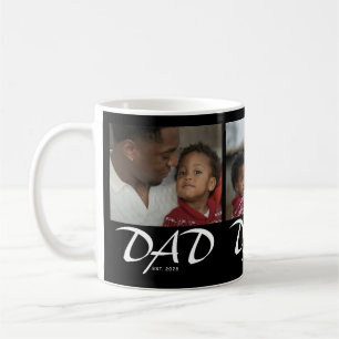 Dad hat Modernes Skript Schwarz 3 Foto eingerichte Kaffeetasse