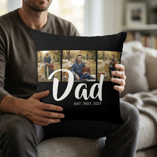 Dad hat modernes Skript Schwarz 3 Foto eingerichte Kissen